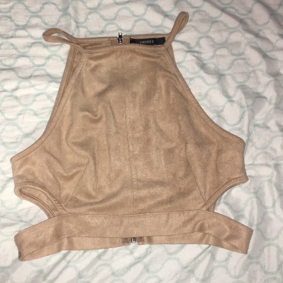 Forever 21 Tops - Tan crop top